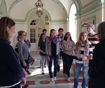 English students visit The Mount, home of noted American author Edith Wharton.