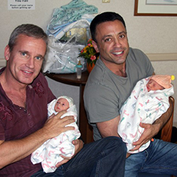 Brian Rosenberg with his daughters