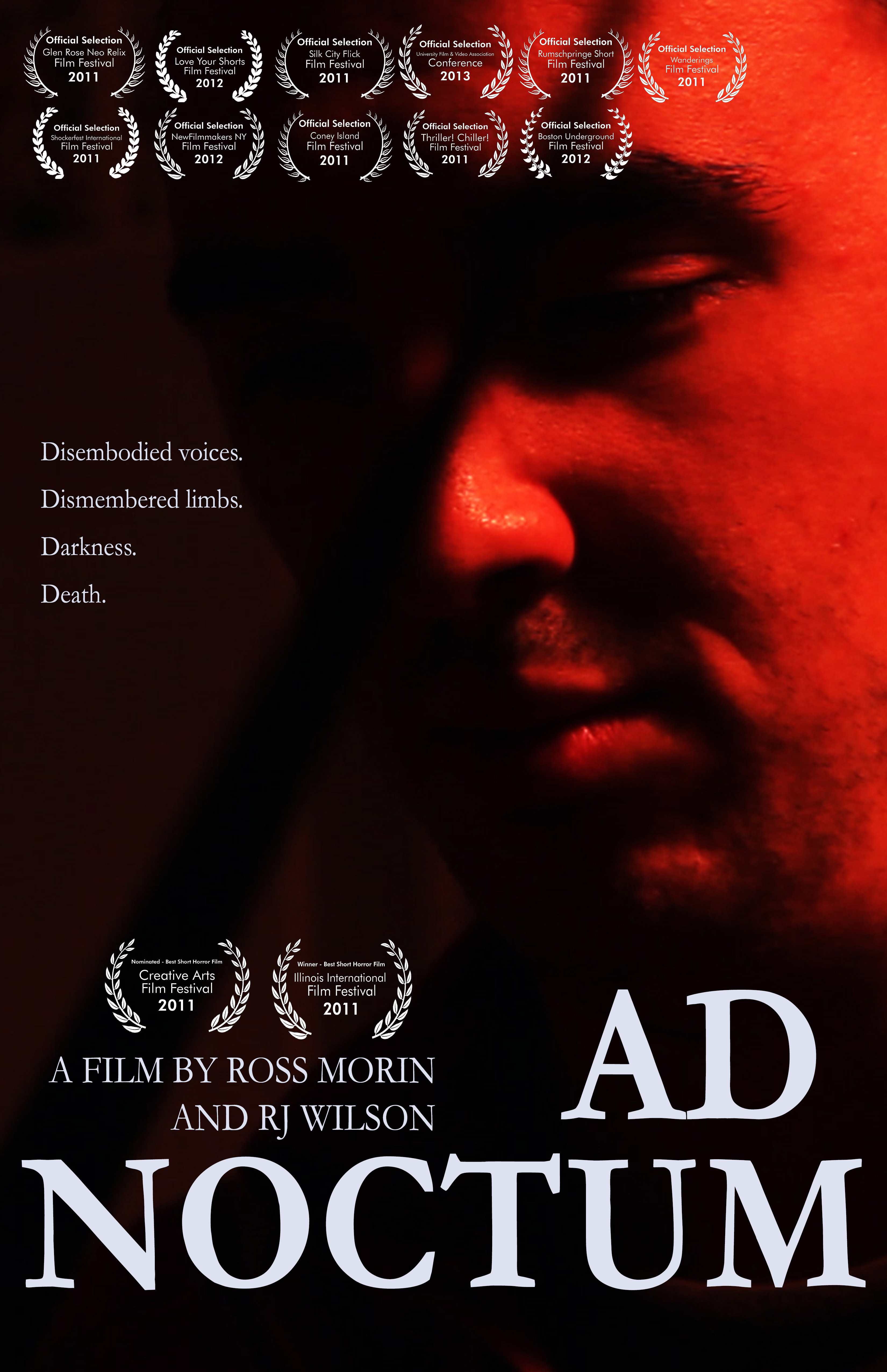 Poster for Ross Morin's film, Ad Noctum