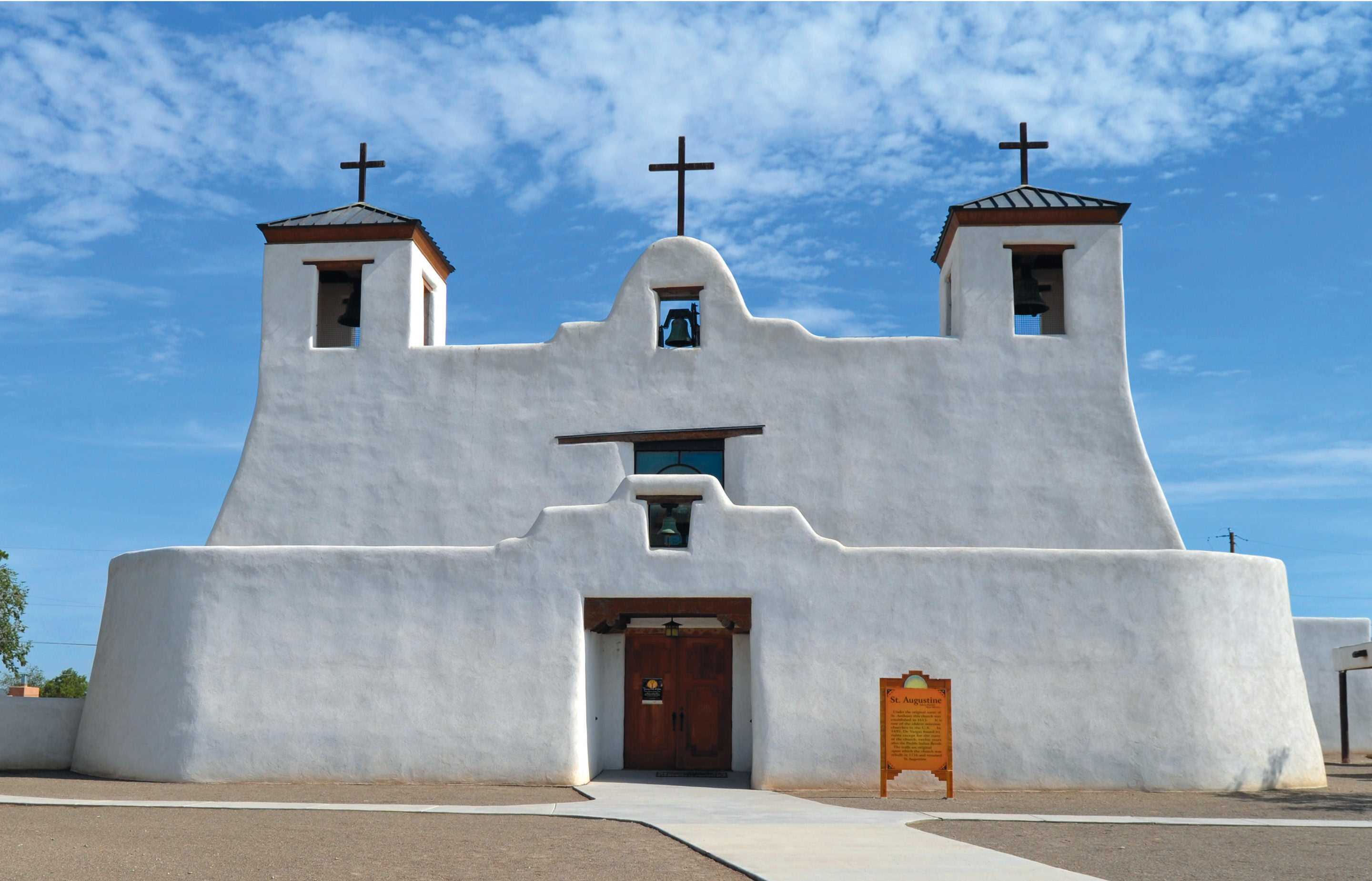 Image of old adobe mission church in New Mexico