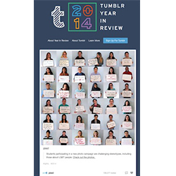 Student project highlighted on Tumblr's Year in Review